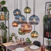 Koyoto Hanglamp, Kogellampje, Hanglamp Natuurlijke kleuren, Zwart, 8-lichts