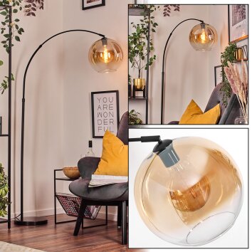 Koyoto Staande lamp, Booglampen Zwart, 1-licht