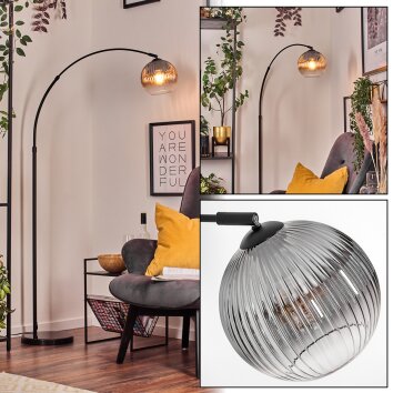 Koyoto Staande lamp, Booglampen Zwart, 1-licht