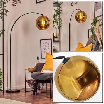 Koyoto Staande lamp, Booglampen Zwart, 1-licht