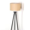 Soungou Staande lamp Chroom, Zwart, 1-licht