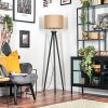 Soungou Staande lamp Chroom, Zwart, 1-licht