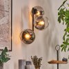 Koyoto Kogellampje, Wandlamp Duidelijk, Rookkleurig, 3-lichts