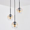 Koyoto Hanglamp, Kogellampje, Cluster hanglamp 30 cm Amber, Duidelijk, 3-lichts