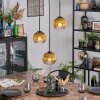 Koyoto Hanglamp, Kogellampje, Cluster hanglamp 30 cm Goud, Duidelijk, 3-lichts