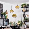 Koyoto Hanglamp, Kogellampje, Cluster hanglamp 30 cm Goud, Duidelijk, 3-lichts