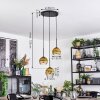 Koyoto Hanglamp, Kogellampje, Cluster hanglamp 30 cm Goud, Duidelijk, 3-lichts
