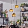 Koyoto Hanglamp, Kogellampje, Cluster hanglamp 30 cm Goud, Duidelijk, 3-lichts
