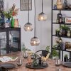 Koyoto Hanglamp, Kogellampje, Cluster hanglamp 30 cm Duidelijk, Rookkleurig, 3-lichts