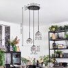 Koyoto Hanglamp, Kogellampje, Cluster hanglamp 30 cm Duidelijk, Rookkleurig, 3-lichts