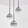 Koyoto Hanglamp, Kogellampje, Cluster hanglamp 30 cm Duidelijk, Rookkleurig, 3-lichts