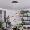 Koyoto Hanglamp, Kogellampje, Cluster hanglamp 30 cm Duidelijk, Rookkleurig, 3-lichts