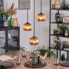 Koyoto Hanglamp, Kogellampje, Cluster hanglamp Koperkleurig, 3-lichts