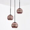 Koyoto Hanglamp, Kogellampje, Cluster hanglamp Koperkleurig, 3-lichts