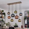 Koyoto Hanglamp, Kogellampje, Hanglamp Natuurlijke kleuren, Zwart, 8-lichts