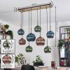 Koyoto Hanglamp, Kogellampje, Hanglamp Natuurlijke kleuren, Zwart, 8-lichts