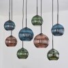 Koyoto Hanglamp, Kogellampje, Hanglamp Natuurlijke kleuren, Zwart, 8-lichts