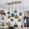 Koyoto Hanglamp, Kogellampje, Hanglamp Natuurlijke kleuren, Zwart, 8-lichts