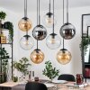 Gastor Hanglamp, Kogellampje, Hanglamp Amber, Duidelijk, Rookkleurig, 8-lichts