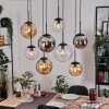 Gastor Hanglamp, Kogellampje, Hanglamp Amber, Duidelijk, Rookkleurig, 8-lichts