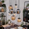 Gastor Hanglamp, Kogellampje, Hanglamp Amber, Duidelijk, Rookkleurig, 8-lichts