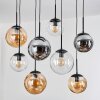Gastor Hanglamp, Kogellampje, Hanglamp Amber, Duidelijk, Rookkleurig, 8-lichts