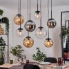Gastor Hanglamp, Kogellampje, Hanglamp Amber, Duidelijk, Rookkleurig, 8-lichts