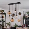 Gastor Hanglamp, Kogellampje, Hanglamp Amber, Duidelijk, Rookkleurig, 8-lichts