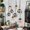 Gastor Hanglamp, Kogellampje, Hanglamp Amber, Duidelijk, Rookkleurig, 8-lichts