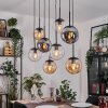 Gastor Hanglamp, Kogellampje, Hanglamp Amber, Duidelijk, Rookkleurig, 8-lichts