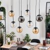 Gastor Hanglamp, Kogellampje, Hanglamp Amber, Duidelijk, Rookkleurig, 8-lichts