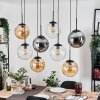 Gastor Hanglamp, Kogellampje, Hanglamp Amber, Duidelijk, Rookkleurig, 8-lichts