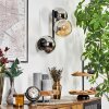 Koyoto Kogellampje, Wandlamp Amber, Chroom, Rookkleurig, 3-lichts