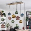 Koyoto Hanglamp, Kogellampje, Hanglamp Natuurlijke kleuren, Zwart, 8-lichts
