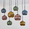 Koyoto Hanglamp, Kogellampje, Hanglamp Natuurlijke kleuren, Zwart, 8-lichts
