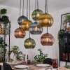 Koyoto Hanglamp, Kogellampje, Hanglamp Natuurlijke kleuren, Zwart, 8-lichts