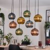 Koyoto Hanglamp, Kogellampje, Hanglamp Natuurlijke kleuren, Zwart, 8-lichts