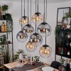Gastor Hanglamp, Kogellampje, Hanglamp Amber, Duidelijk, Rookkleurig, 8-lichts