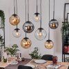 Gastor Hanglamp, Kogellampje, Hanglamp Amber, Duidelijk, Rookkleurig, 8-lichts