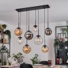 Gastor Hanglamp, Kogellampje, Hanglamp Amber, Duidelijk, Rookkleurig, 8-lichts