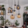 Gastor Hanglamp, Kogellampje, Hanglamp Amber, Duidelijk, Rookkleurig, 8-lichts