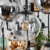 Gastor Hanglamp, Kogellampje, Hanglamp Amber, Duidelijk, Rookkleurig, 8-lichts