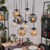 Gastor Hanglamp, Kogellampje, Hanglamp Amber, Duidelijk, Rookkleurig, 8-lichts