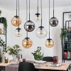 Gastor Hanglamp, Kogellampje, Hanglamp Amber, Duidelijk, Rookkleurig, 8-lichts
