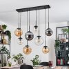 Gastor Hanglamp, Kogellampje, Hanglamp Amber, Duidelijk, Rookkleurig, 8-lichts