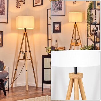 Soungou Staande lamp Natuurlijke kleuren, Zwart, 1-licht