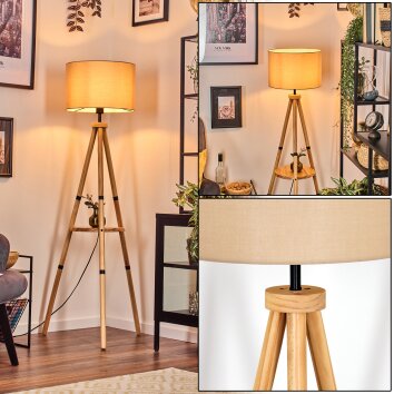 Soungou Staande lamp Natuurlijke kleuren, Zwart, 1-licht