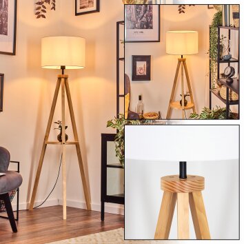 Soungou Staande lamp Natuurlijke kleuren, Zwart, 1-licht