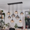 Gastor Hanglamp, Kogellampje, Hanglamp Amber, Duidelijk, Rookkleurig, 8-lichts