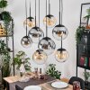 Gastor Hanglamp, Kogellampje, Hanglamp Amber, Duidelijk, Rookkleurig, 8-lichts